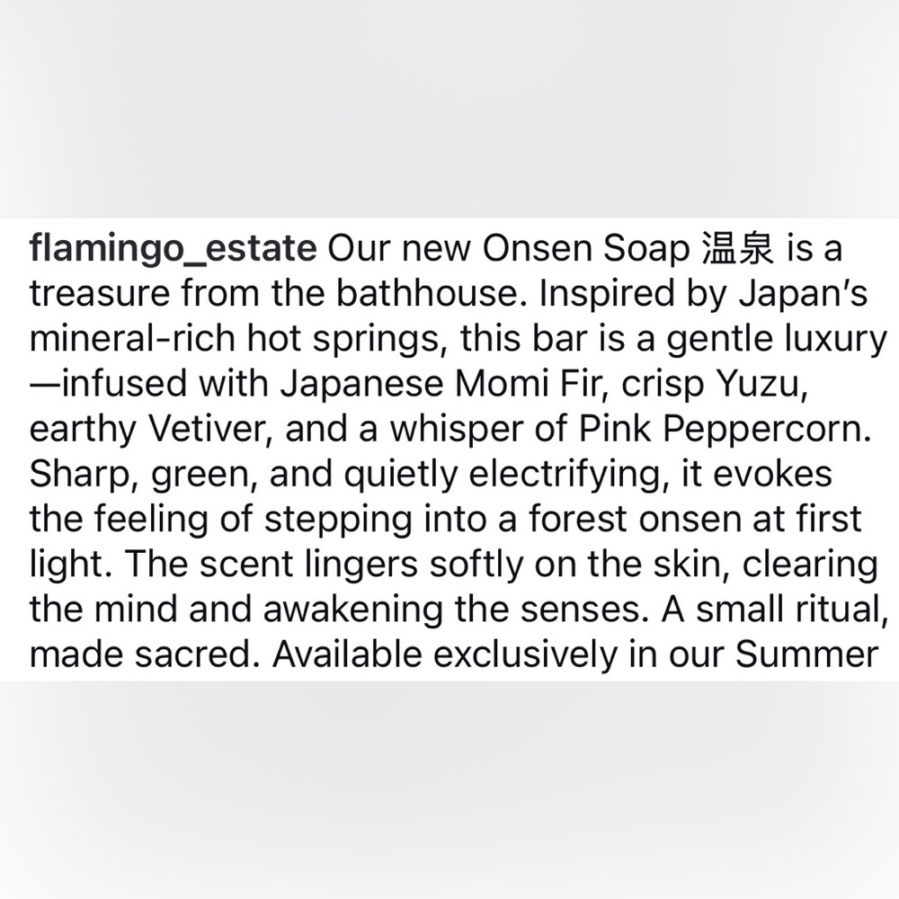 Flamingo Estate ONSEN Bar Soap Brick 100% Essential Oil Fragrance Handmade New! - Picture 8 of 11
